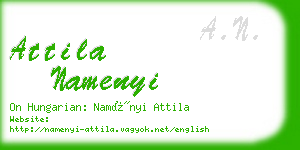 attila namenyi business card